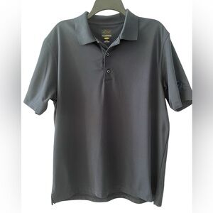 GREG NORMAN, Men’s Polo Golf Shirt, Short Sleeve, Dry Fit, Navy Blue, SZ Large
